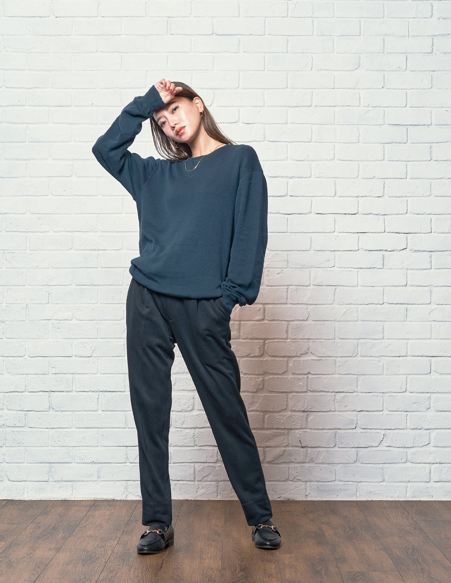 Crew neck Knit / Navy