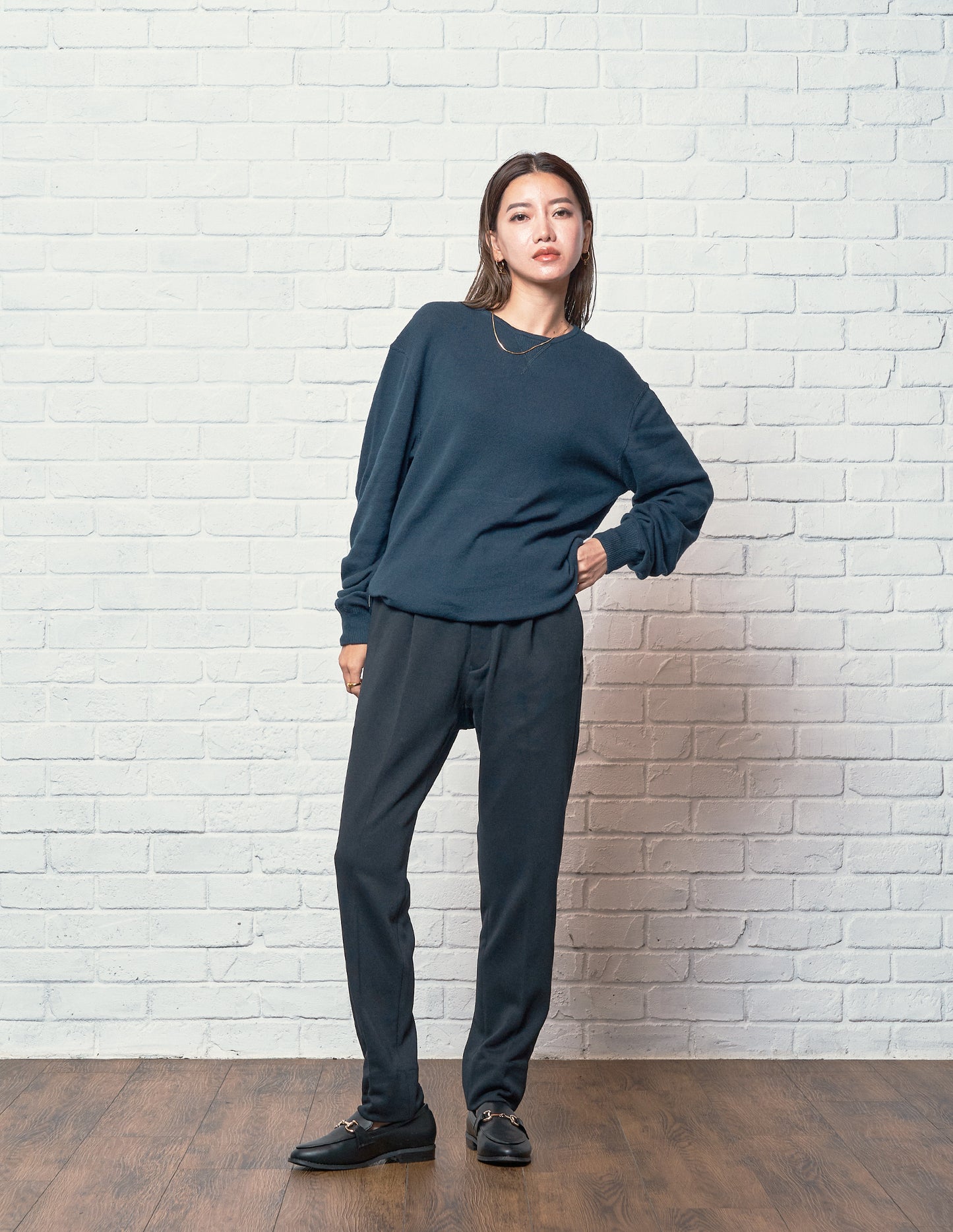 Crew neck Knit / Navy