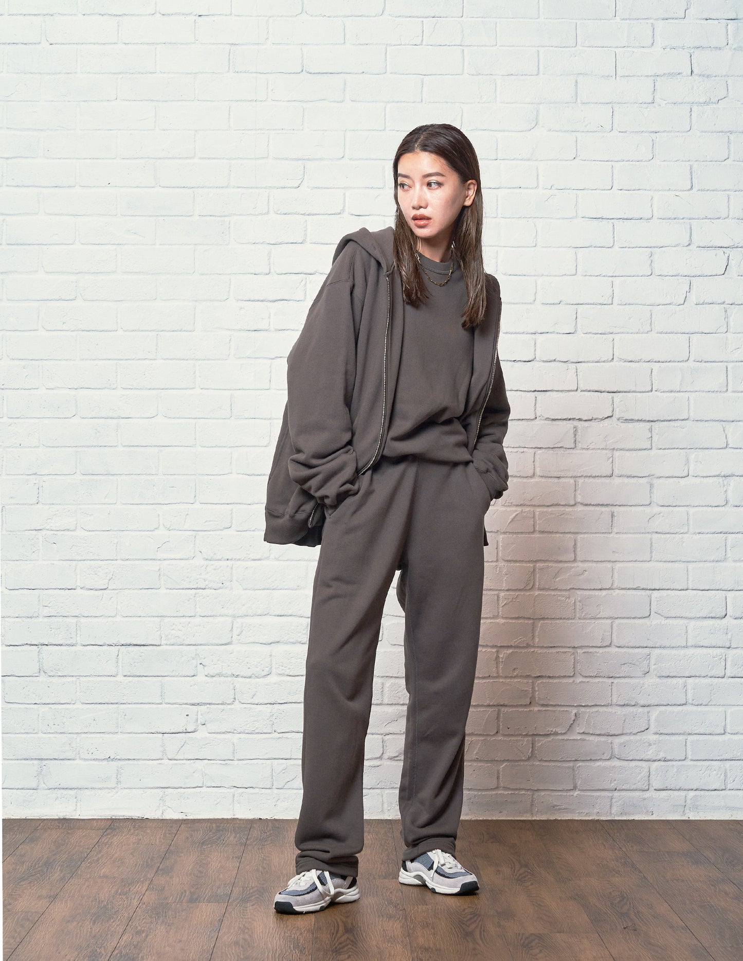 Zip up Parker / Grey
