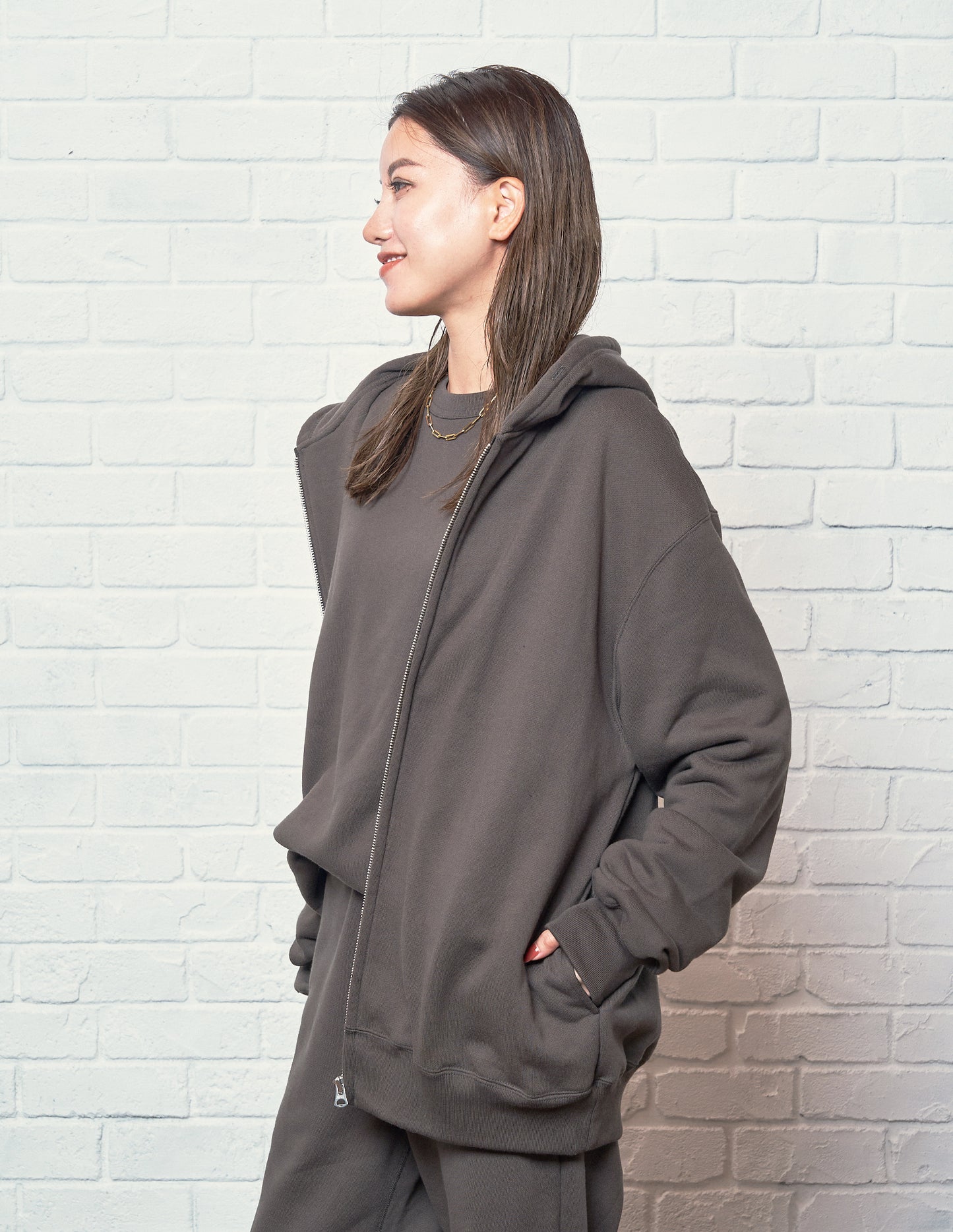 Zip up Parker / Grey